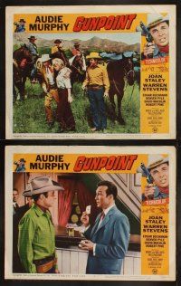3j189 GUNPOINT 8 LCs '66 Audie Murphy in the story of a town with a gun in its back!