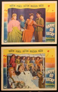 3j608 HAPPY GO LUCKY 6 LCs '43 Mary Martin. Dick Powell, Betty Hutton, Bracken, Vallee!