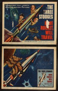 3j201 HAVE ROCKET WILL TRAVEL 8 LCs '59 wacky images of The Three Stooges in space suits!
