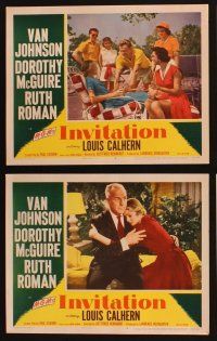 3j553 INVITATION 7 LCs '52 Van Johnson, Dorothy McGuire, Ruth Roman, story of a borrowed love!