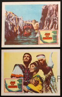 3j668 JASON & THE ARGONAUTS 5 LCs '63 includes images of special fx scenes by Ray Harryhausen!
