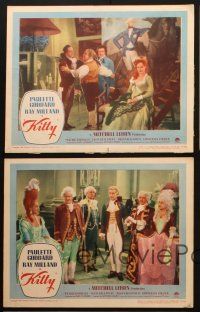 3j671 KITTY 5 LCs '46 images of pretty Paulette Goddard & Ray Milland in historical England!