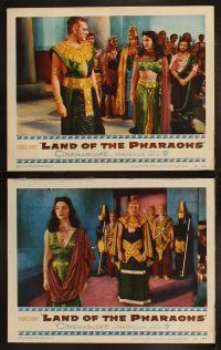 3j250 LAND OF THE PHARAOHS 8 LCs '55 Jack Hawkins, sexy Egyptian Joan Collins, Howard Hawks!