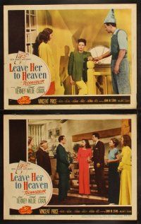 3j559 LEAVE HER TO HEAVEN 7 LCs R52 Vincent Price, sexy Gene Tierney, Cornel Wilde, Jeanne Crain!