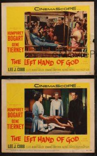 3j813 LEFT HAND OF GOD 3 LCs '55 priest Humphrey Bogart in Asia w/pretty Gene Tierney!