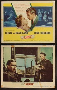 3j257 LIBEL 8 LCs '59 Olivia de Havilland & Dirk Bogarde in mistaken identity court trial!