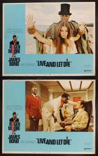 3j266 LIVE & LET DIE 8 LCs '73 Roger Moore as James Bond, sexy Jane Seymour, Yaphet Kotto!