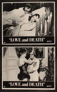 3j274 LOVE & DEATH 8 LCs '75 cool images from wacky Woody Allen & Diane Keaton romantic comedy!