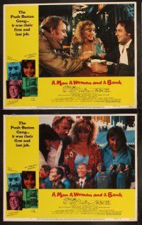 3j291 MAN, A WOMAN & A BANK 8 LCs '79 Donald Sutherland, Brooke Adams & Paul Mazursky!