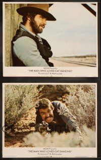 3j289 MAN WHO LOVED CAT DANCING 8 LCs '73 pretty Sarah Miles, bearded Burt Reynolds in action!