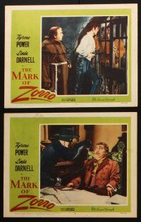 3j618 MARK OF ZORRO 6 LCs R58 masked hero Tyrone Power in costume & with young Linda Darnell!