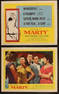 3j295 MARTY 8 LCs '55 directed by Delbert Mann, Ernest Borgnine, written by Paddy Chayefsky!
