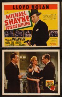 3j304 MICHAEL SHAYNE PRIVATE DETECTIVE 8 LCs '40 images of Lloyd Nolan in the title role!