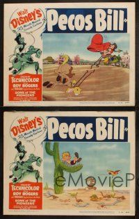 3j738 PECOS BILL 4 LCs '54 voice of Roy Rogers, cool images from Walt Disney cartoon!