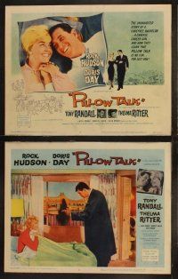 3j355 PILLOW TALK 8 LCs '59 bachelor Rock Hudson loves pretty career girl Doris Day!