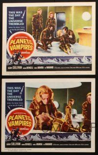 3j680 PLANET OF THE VAMPIRES 5 LCs '65 Mario Bava, Barry Sullivan & astronauts in cool suits!