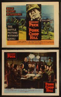 3j361 PORK CHOP HILL 8 LCs '59 Lewis Milestone directed, Korean War soldier Gregory Peck!