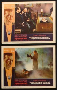 3j623 PREMATURE BURIAL 6 LCs '62 from the story by Edgar Allan Poe, Ray Milland is buried alive!