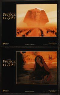 3j366 PRINCE OF EGYPT 8 LCs '98 cool images from Dreamworks historical cartoon, Moses & Rameses!