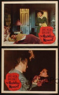 3j743 RECKLESS MOMENT 4 LCs '49 James Mason, gorgeous Joan Bennett, directed by Max Ophuls!