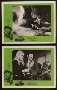 3j373 REPTILE 8 LCs '66 Hammer snake woman Jacqueline Pearce, great horror images and border art!