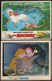 3j027 RESCUERS 9 LCs '77 Disney mouse mystery adventure cartoon from the depths of Devil's Bayou!