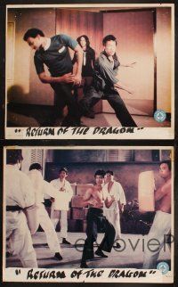 3j744 RETURN OF THE DRAGON 4 LCs '74 Bruce Lee kung fu classic, great fighting images!