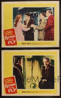 3j745 RETURN OF THE FLY 4 LCs '59 Vincent Price, cool horror images, more horrific than before!