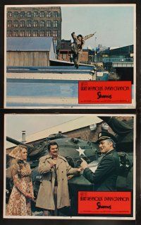 3j398 SHAMUS 8 LCs '73 cool action images of private detective Burt Reynolds, Dyan Cannon!
