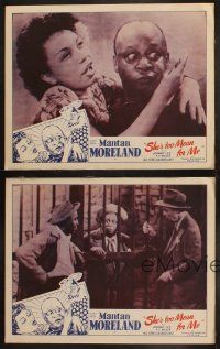 3j749 SHE'S TOO MEAN FOR ME 4 LCs '46 Mantan Moreland & Flourney E. Miller in all-black comedy!