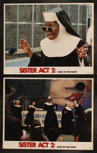 3j408 SISTER ACT 2 8 LCs '93 images of Whoopi Goldberg as a nun, james Coburn, back in the habit!