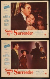 3j835 SONG OF SURRENDER 3 LCs '49 directed by Mitchell Leisen, Claude Rains & Wanda Hendrix!