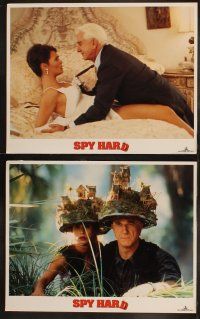 3j432 SPY HARD 8 LCs '96 cool images of Leslie Nielsen, sexy Nicolette Sheridan, screwball comedy!