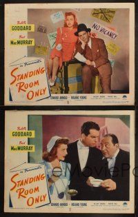 3j753 STANDING ROOM ONLY 4 LCs '44 sexy housemaid Paulette Goddard, Fred MacMurray!