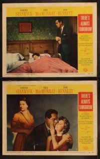 3j583 THERE'S ALWAYS TOMORROW 7 LCs '56 Fred MacMurray torn between Barbara Stanwyck & Joan Bennett!