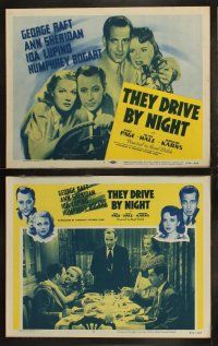 3j457 THEY DRIVE BY NIGHT 8 LCs R56 Humphrey Bogart, George Raft, Ann Sheridan, Ida Lupino