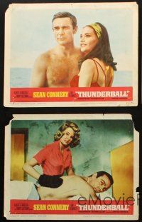 3j691 THUNDERBALL 5 LCs '65 Sean Connery as 007 James Bond, Claudine Auger, Beswick, Peters!