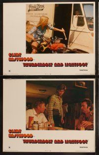 3j464 THUNDERBOLT & LIGHTFOOT 8 LCs '74 Clint Eastwood, Jeff Bridges, George Kennedy!