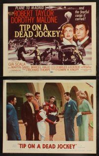 3j467 TIP ON A DEAD JOCKEY 8 LCs '57 Robert Taylor & Dorothy Malone in a horse race crime!