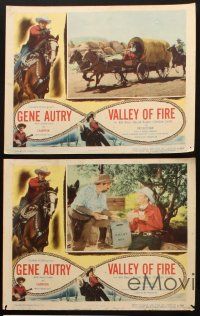 3j693 VALLEY OF FIRE 5 LCs '51 Gene Autry riding Champion in border art, great western images!