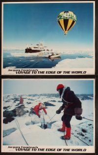 3j490 VOYAGE TO THE EDGE OF THE WORLD 8 LCs '76 Jacques Cousteau, cool arctic underwater expedition!