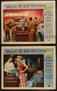 3j847 WALKING MY BABY BACK HOME 3 LCs '53 Donald O'Connor, sexy Janet Leigh, Buddy Hackett!