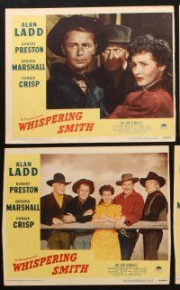 3j643 WHISPERING SMITH 6 LCs '49 cowboy Alan Ladd, Robert Preston , Brenda Marshall, Crisp!
