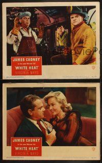 3j851 WHITE HEAT 3 LCs '49 James Cagney is Cody Jarrett, classic film noir, top of the world, Ma!