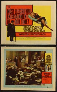 3j502 WITNESS FOR THE PROSECUTION 8 LCs '58 Billy Wilder, Tyrone Power claims he is innocent!