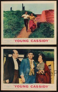 3j770 YOUNG CASSIDY 4 LCs '65 directed by John Ford, bellowing, brawling, womanizing Rod Taylor!