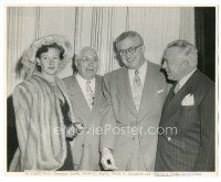 3k016 AIR POWER IS PEACE POWER candid deluxe 8x10 still '48 Louis B. Mayer, Selznick, Brown & wife!