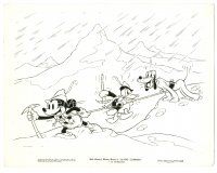 3k024 ALPINE CLIMBERS 8x10.25 still '36 Disney cartoon, Mickey, Donald & Pluto tied together!
