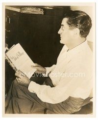 3k075 BELLS OF ST. MARY'S candid 8.25x10 still '46 director Leo McCarey reading magazine article!