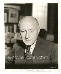 3k142 CECIL B. DEMILLE 8.25x10 still '37 c/u of the famous director at his Paramount desk!